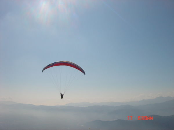 paragliding over Pokhara