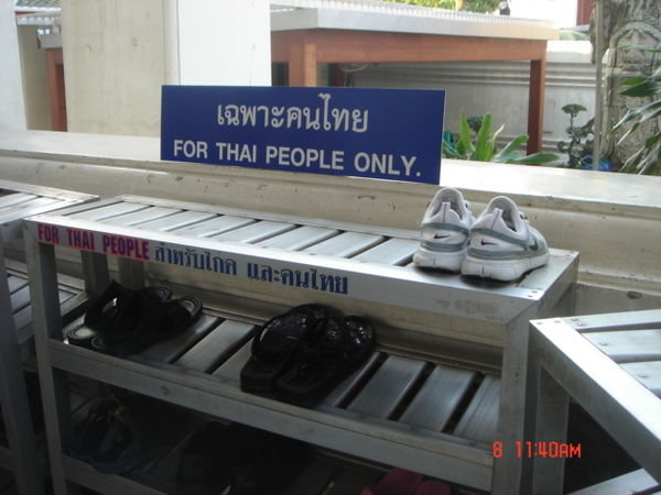 Discriminatie...in Thailand.
