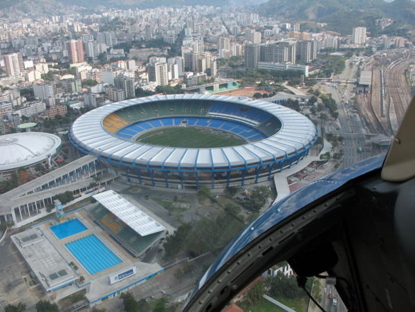 Maracana stadion vanuit de lucht.