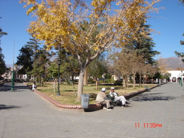 Plaza in Cafayate..