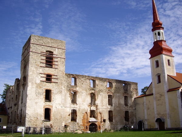 Actual castle and church in Poltsamaa