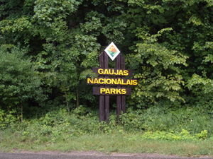 Entrance to Gaujas national park