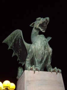 Dragon Guarding Ljubljana's Waters