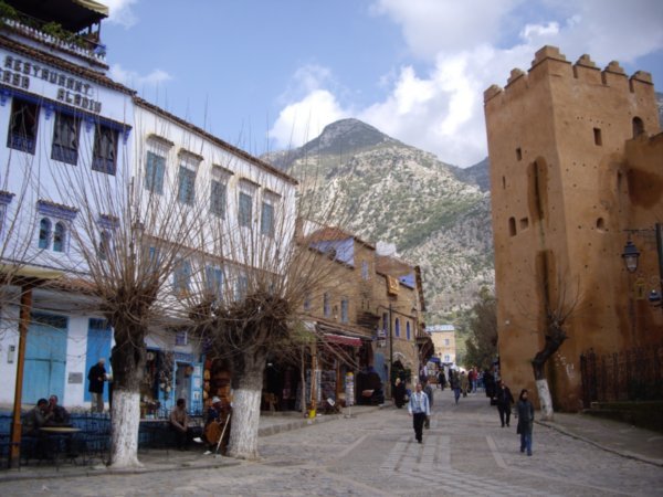 Street and Mountain