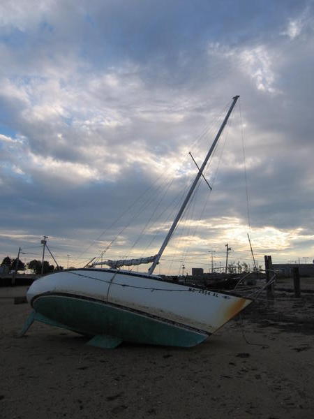 Beached boat