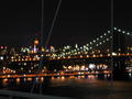 Blurry Manhatten from the Brooklyn Bridge