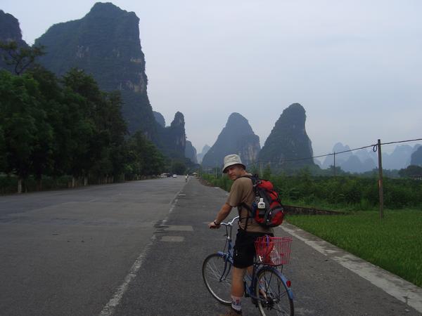 on the bike in the area of yangsho