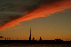 Sunset over Neva