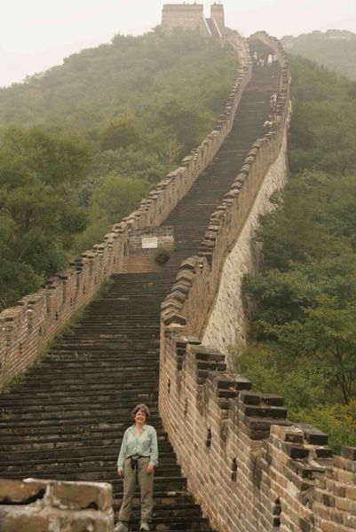 Foggy day on Great wall of China