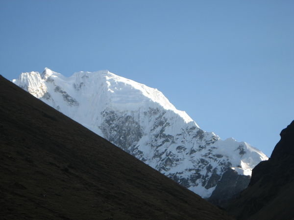 Salkantay peak from our campsite