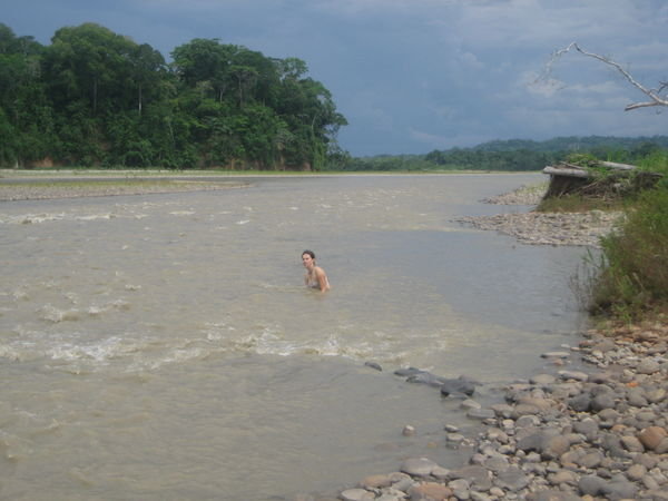 swimming in the Beni River