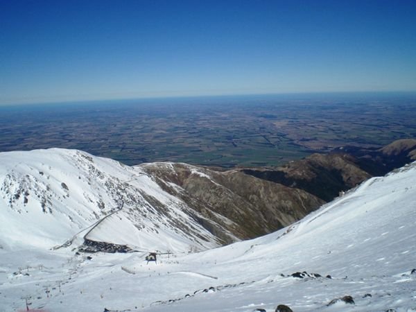 View from top of  Mt Hutt