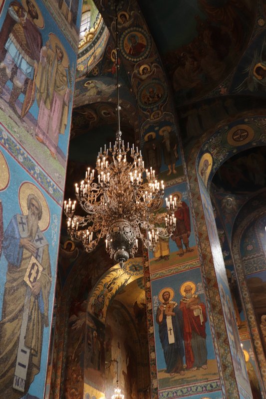 Mosaics cover every surface inside Church of Savior on the Spilled Blood