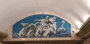 Artwork on the St Petersberg Metro