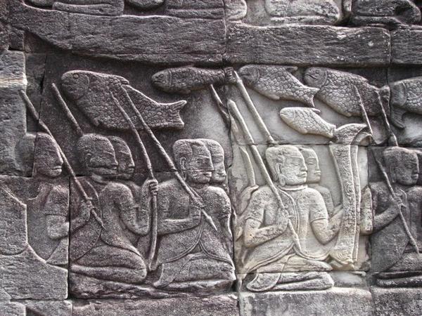 Bas relief at the Bayon