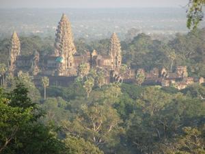 Waiting for sunset - the veiw down to Angkor Wat