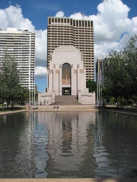 Anzac War Memorial, fronted by the Pool of Remembrance