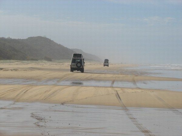Driving the beach - Fraser island