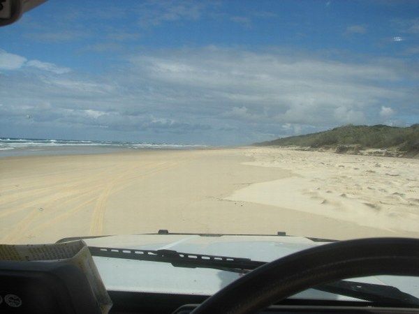 Driving the beach - Fraser Island