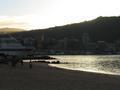 End of the day on the beach at Wellington Harbour