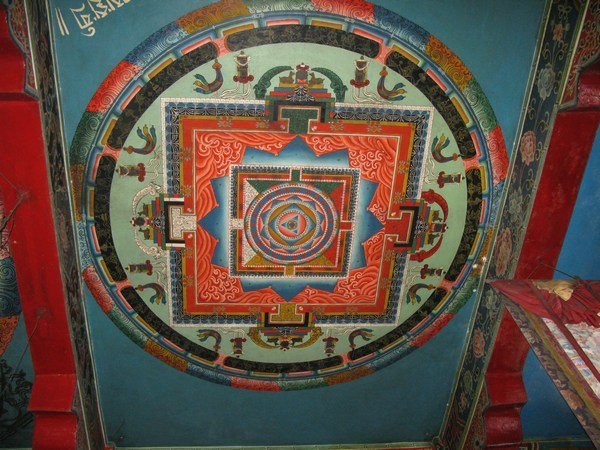 Thangkas in the monastery at Kalimpong