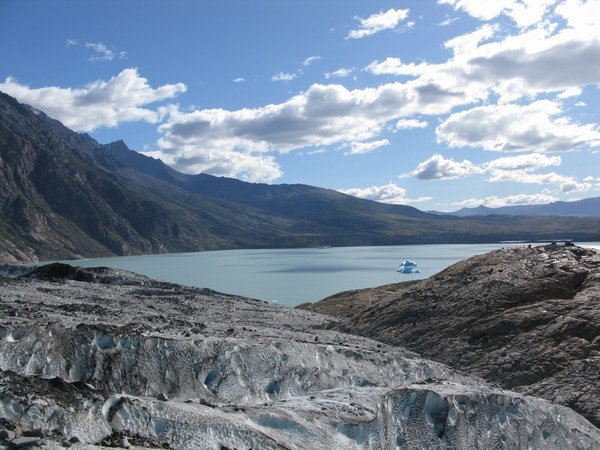 View out to Lake Viedma from the glacier