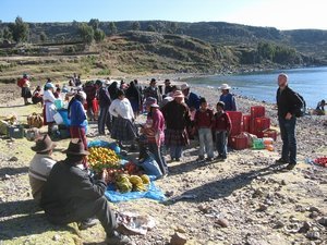 Market day by  the jetty Amantani