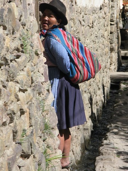 Along the streets of the Inca town of Ollantaytambo