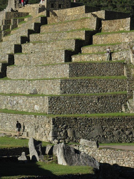 Steep terraces of Machu Picchu