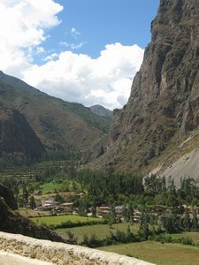 Views from the top of the terraces at Ollantaytambo