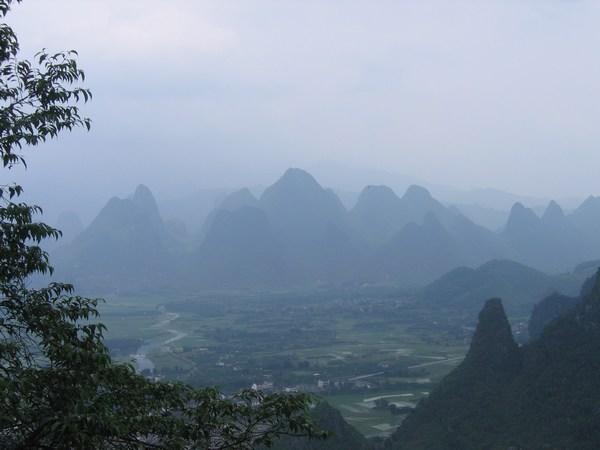 View from the peak in Xingping