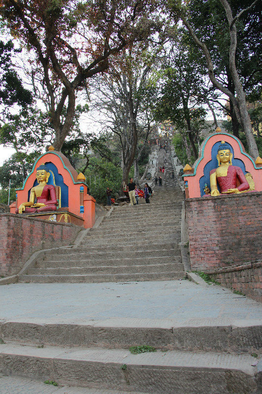 Swayambhu - the steps up