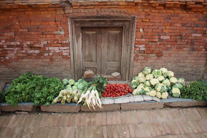 Bhaktapur, early morning markets