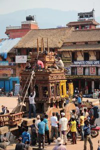Building the chariot, Bhaktapur