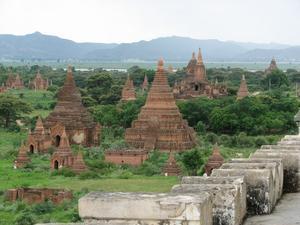 At Bagan, view from Shewsandaw Paya
