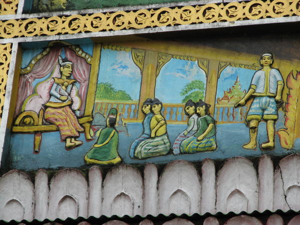 Tiles on the Indian like temple...