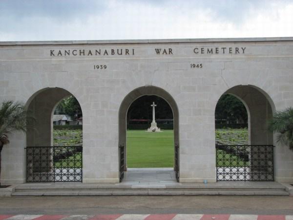 Outside the Kanchanaburi War Cemetry