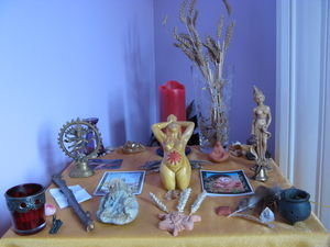 My last Lammas altar just before I packed it up