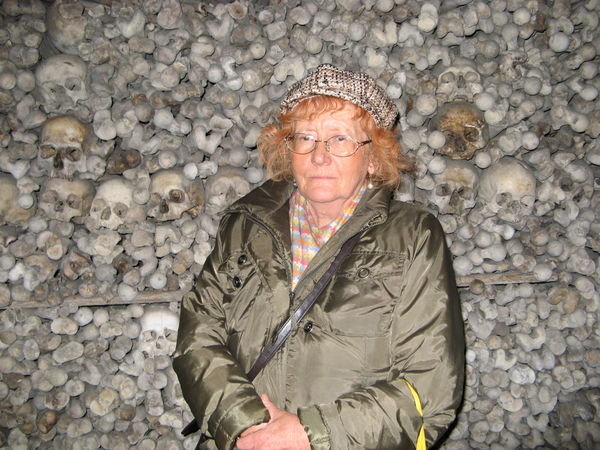 Mum and the bones at Melnik