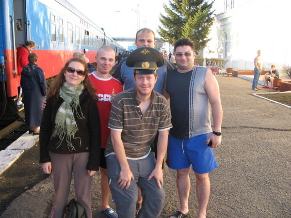 Russian military accountants, Jeremiah and I - somewhere in Siberia