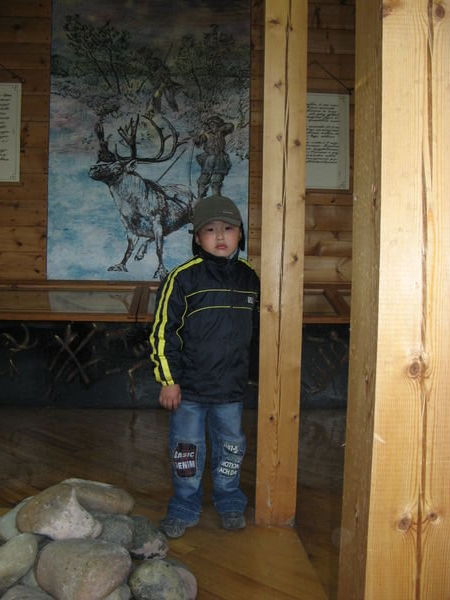 Buryat boy at the museum of shamanism