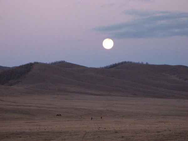 Fullmoon over the steppe