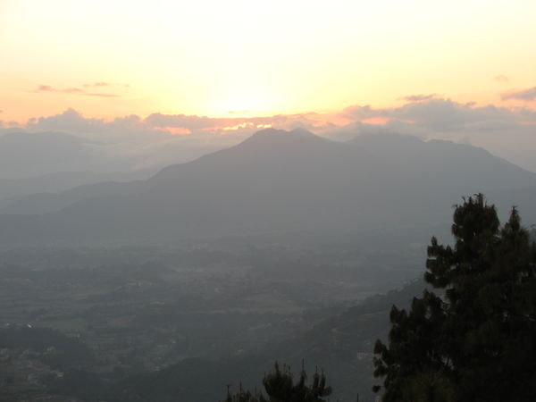 Sunset over Kathmandu Valley