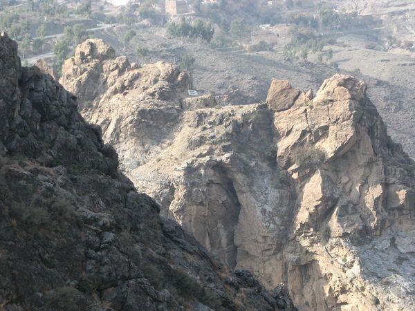 Rocky landscape at the Khyber Pass