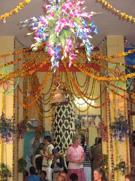 Celebrations in the Shiva lingam temple