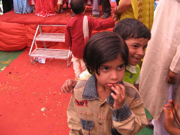 Children at an Indian wedding