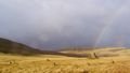 Rainbow over Trecas stone circle  
