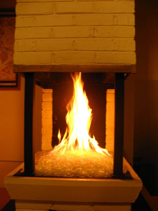 A crystal fireplace