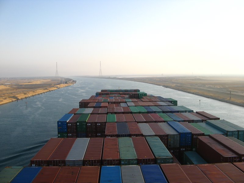 Our containers enter the Suez Canal