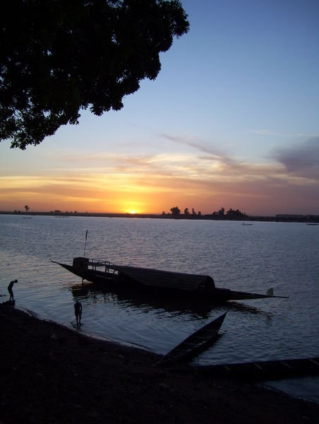 Sunset on the Niger